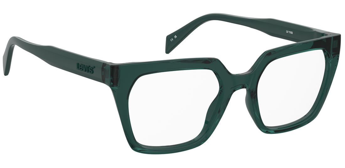 Occhiali da vista levis lv 1103 1ed verde rectangular femenino taglia 51mm - Vista dettagliata