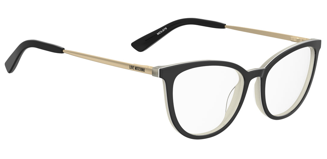 Occhiali da vista moschino love mol678 807 negro cat eye femenino taglia 54mm - Vista dettagliata