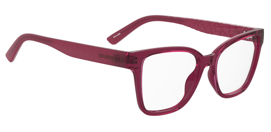 Occhiali da vista moschino love mol685 8cq rojo rectangular femenino taglia 53mm - Vista dettagliata
