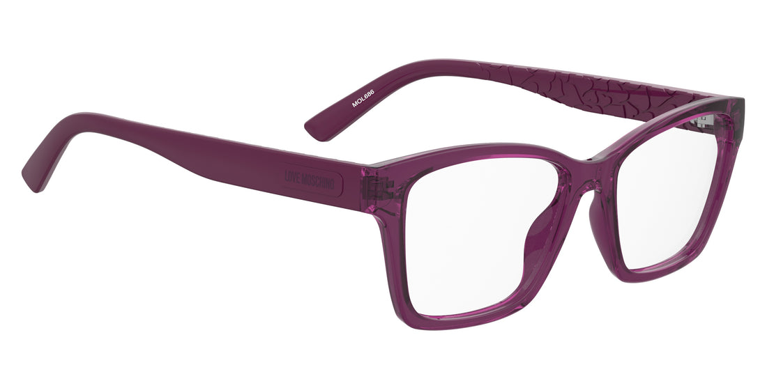 Occhiali da vista moschino love mol686 35j rosa rectangular femenino taglia 53mm - Vista dettagliata