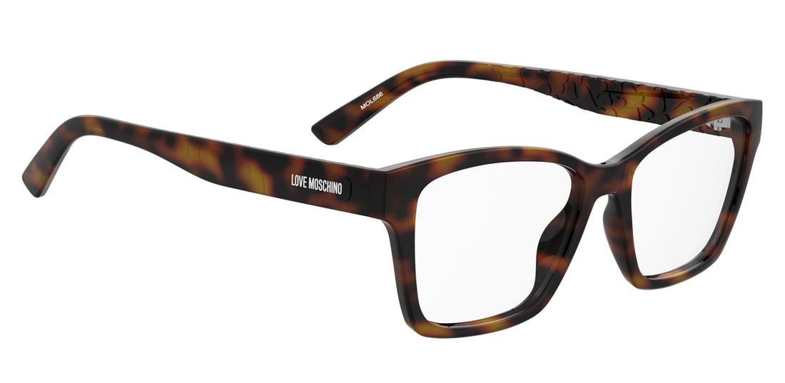 Occhiali da vista moschino love mol686 wr9 marron rectangular femenino taglia 53mm - Vista dettagliata