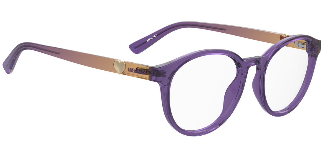 Occhiali da vista moschino love mol683 b3v violeta pantos femenino taglia 52mm - Vista dettagliata