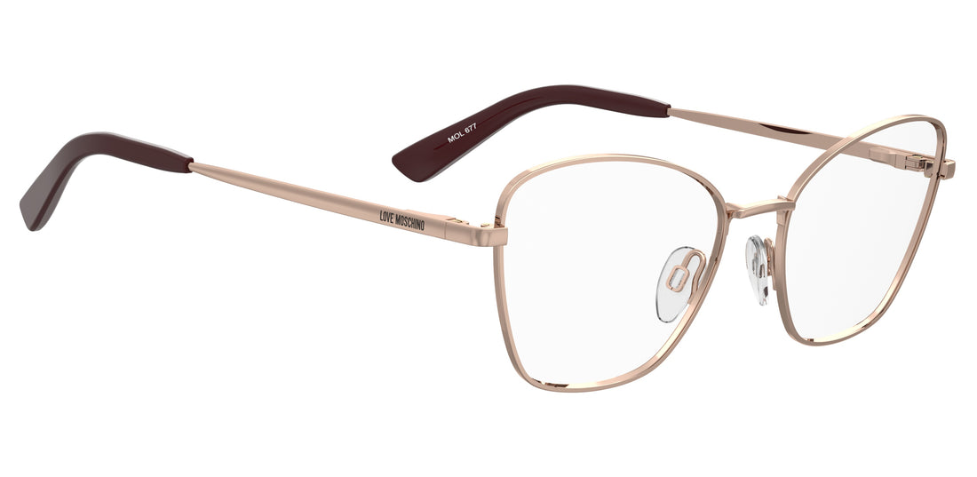 Occhiali da vista moschino love mol677 ddb dorado cat eye femenino taglia 55mm - Vista dettagliata