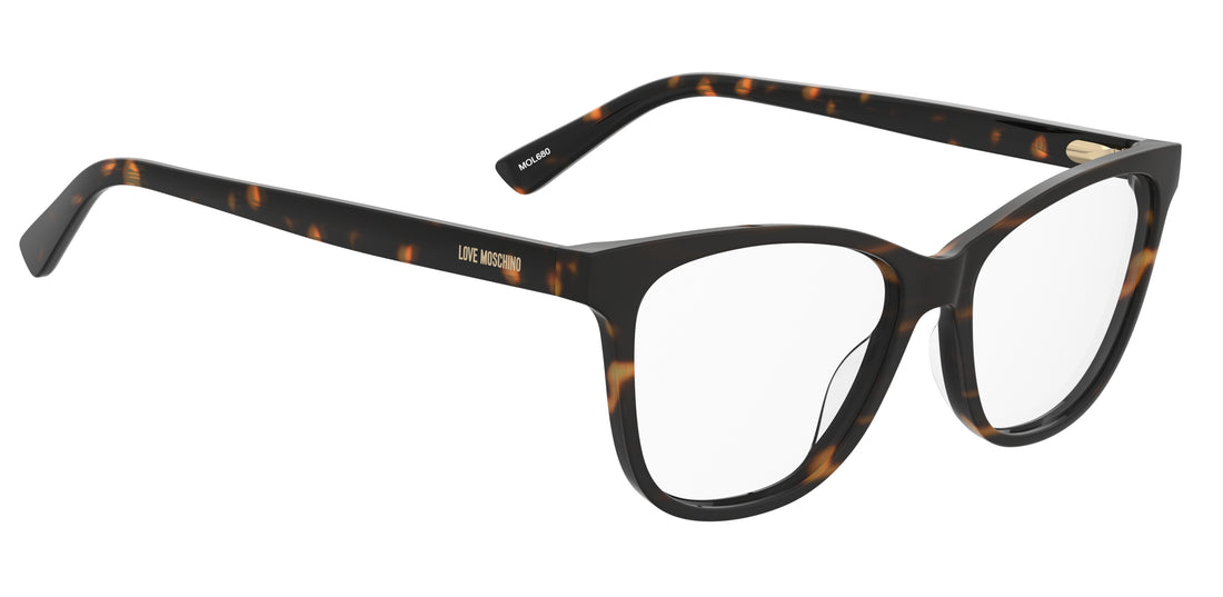 Occhiali da vista moschino love mol680 086 havana cat eye femenino taglia 55mm - Vista dettagliata