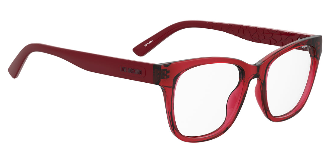 Occhiali da vista moschino love mol684 c9a rojo square femenino taglia 52mm - Vista dettagliata