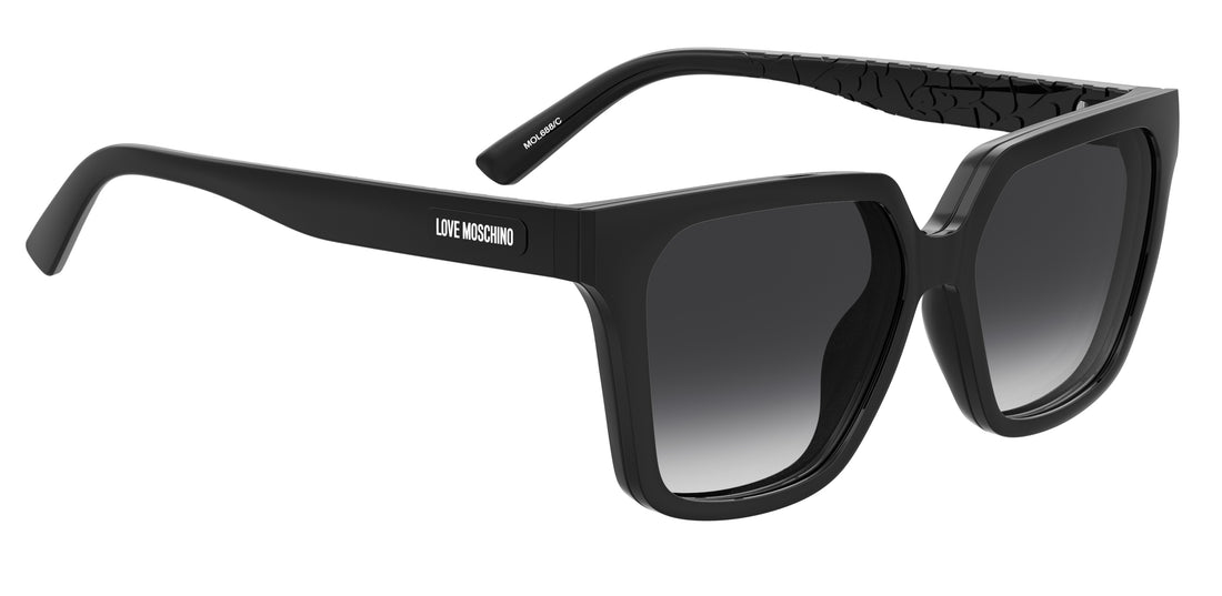 Óculos de sol moschino love mol688/c 807 wj negro square femenino tamanho 55mm - Vista de detalhe