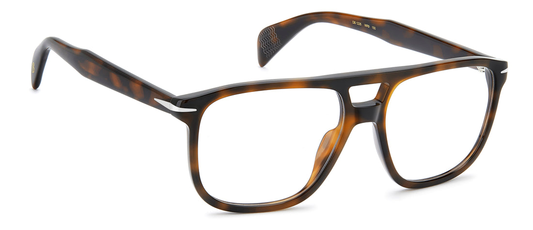 Briller david beckham db 1235 wr9 marron rectangular masculino størrelse 55mm - Detaljeret visning
