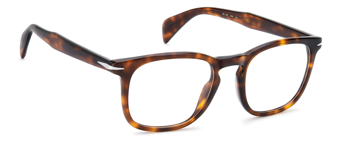 Briller david beckham db 1236 wr9 marron rectangular masculino størrelse 50mm - Detaljeret visning