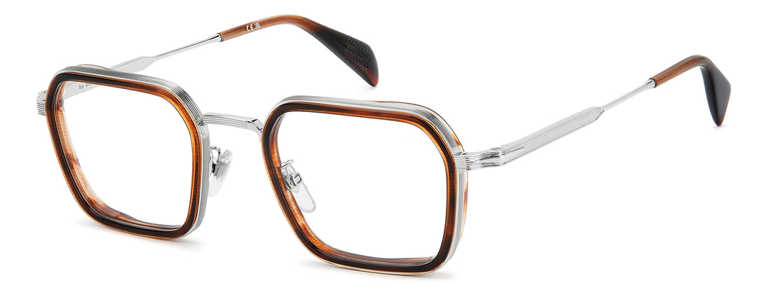 Briller david beckham db 1239/g 9ci plateado rectangular masculino størrelse 51mm - Hovedvisning