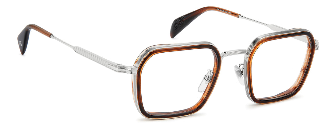 Briller david beckham db 1239/g 9ci plateado rectangular masculino størrelse 51mm - Detaljeret visning