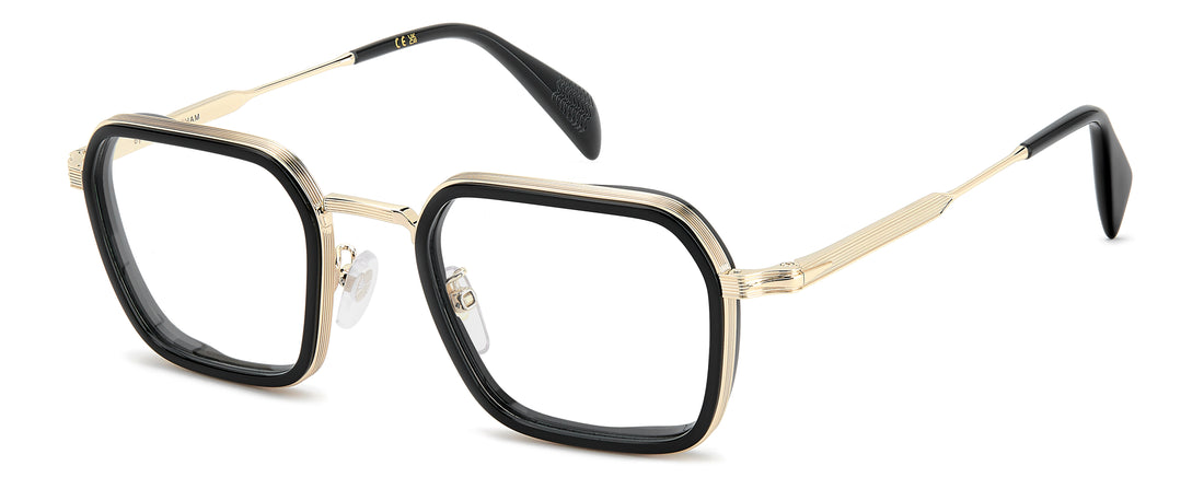 Briller david beckham db 1239/g rhl dorado rectangular masculino størrelse 51mm - Hovedvisning