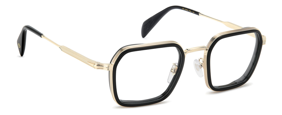 Briller david beckham db 1239/g rhl dorado rectangular masculino størrelse 51mm - Detaljeret visning