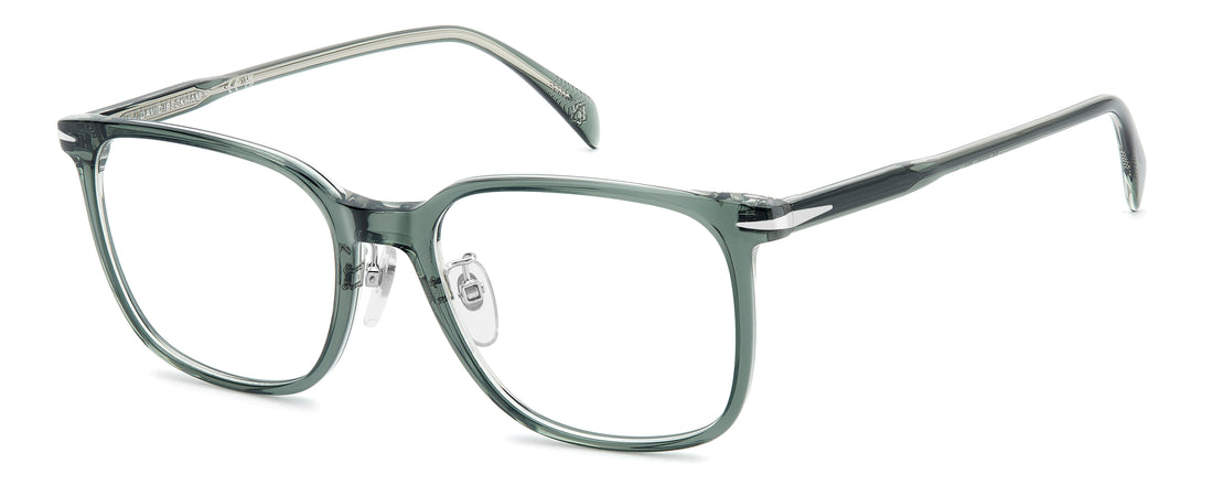 Briller david beckham db 1233/g b59 verde rectangular masculino størrelse 54mm - Hovedvisning