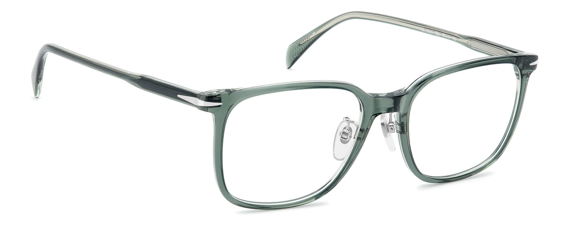 Briller david beckham db 1233/g b59 verde rectangular masculino størrelse 54mm - Detaljeret visning