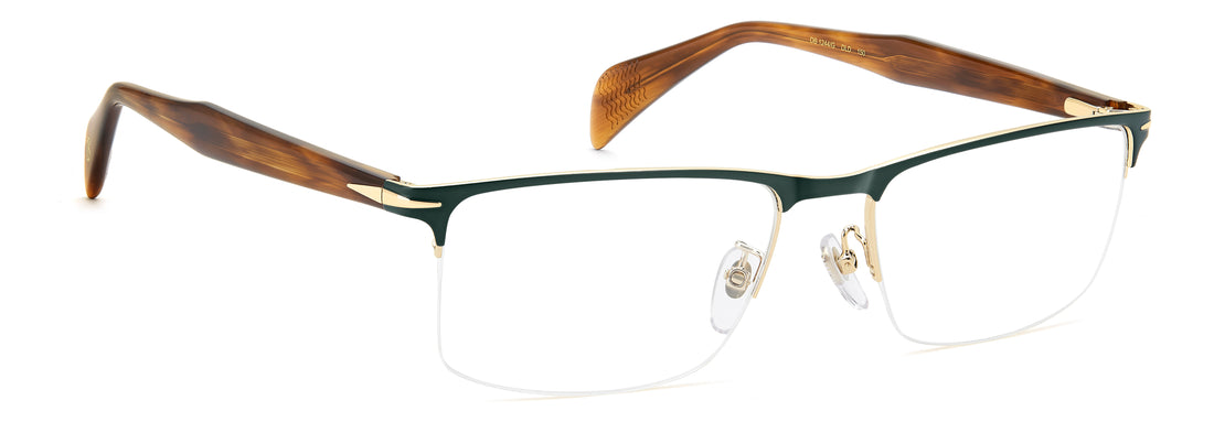 Briller david beckham db 1244/g dld verde rectangular masculino størrelse 59mm - Detaljeret visning