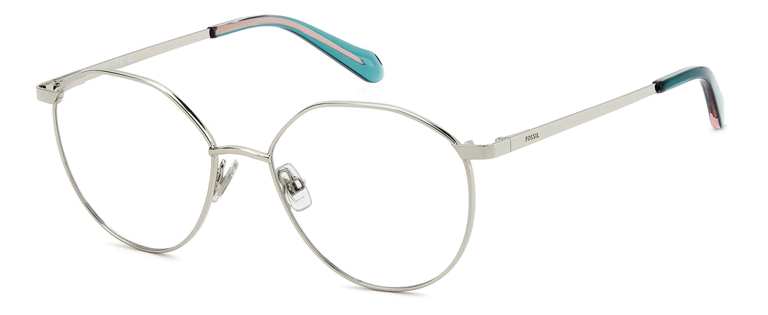 Occhiali da vista fossil fos 7210/g 010 plateado round femenino taglia 53mm - Vista principale