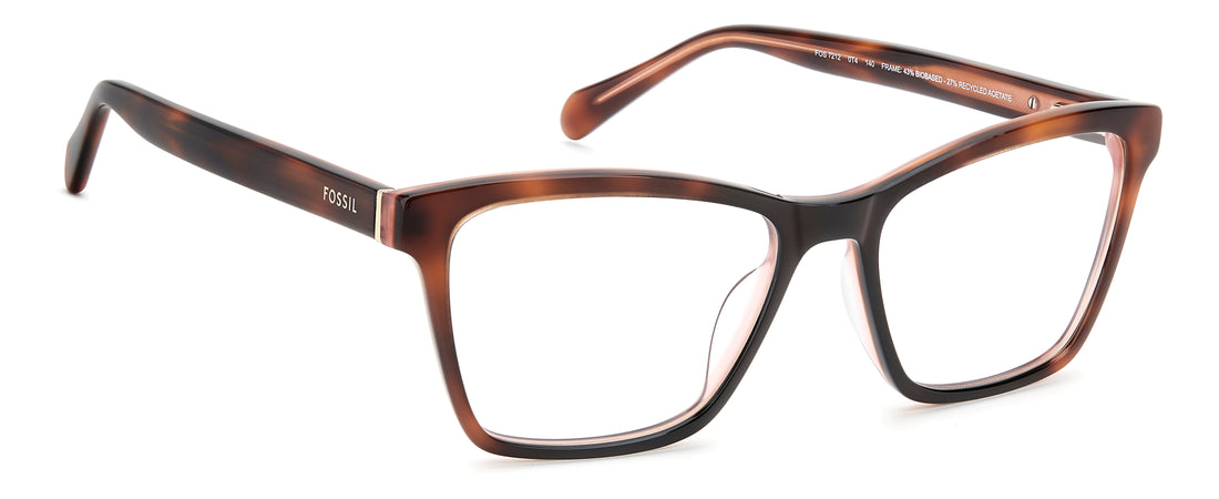 Occhiali da vista fossil fos 7212 0t4 havana square femenino taglia 54mm - Vista dettagliata