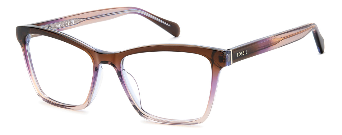 Gafas graduadas fossil fos 7212 2ro marron square femenino talla 54mm - Vista principal