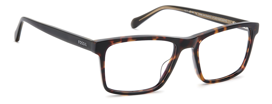 Gafas graduadas fossil fos 7214/g 086 havana rectangular masculino talla 54mm - Vista de detalle