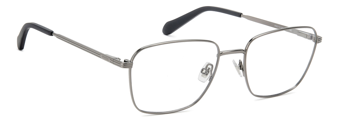 Gafas graduadas fossil fos 7213/g kj1 plateado rectangular masculino talla 56mm - Vista de detalle