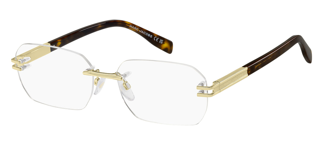 Prescription glasses marc jacobs marc 909 06j dorado rectangular masculino size 58mm - Main view