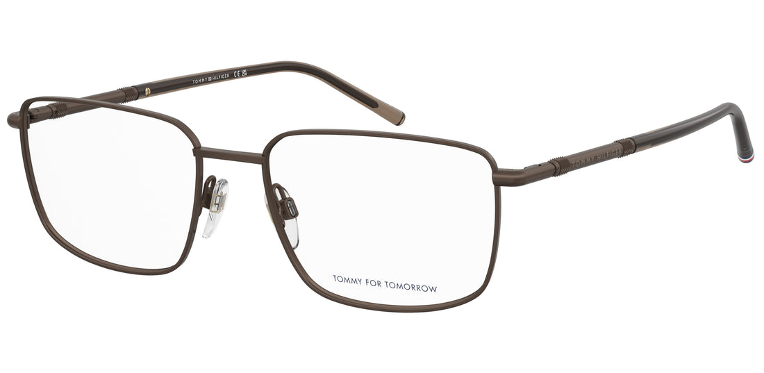 Occhiali da vista tommy hilfiger th 2331 yz4 marron rectangular masculino taglia 56mm - Vista principale