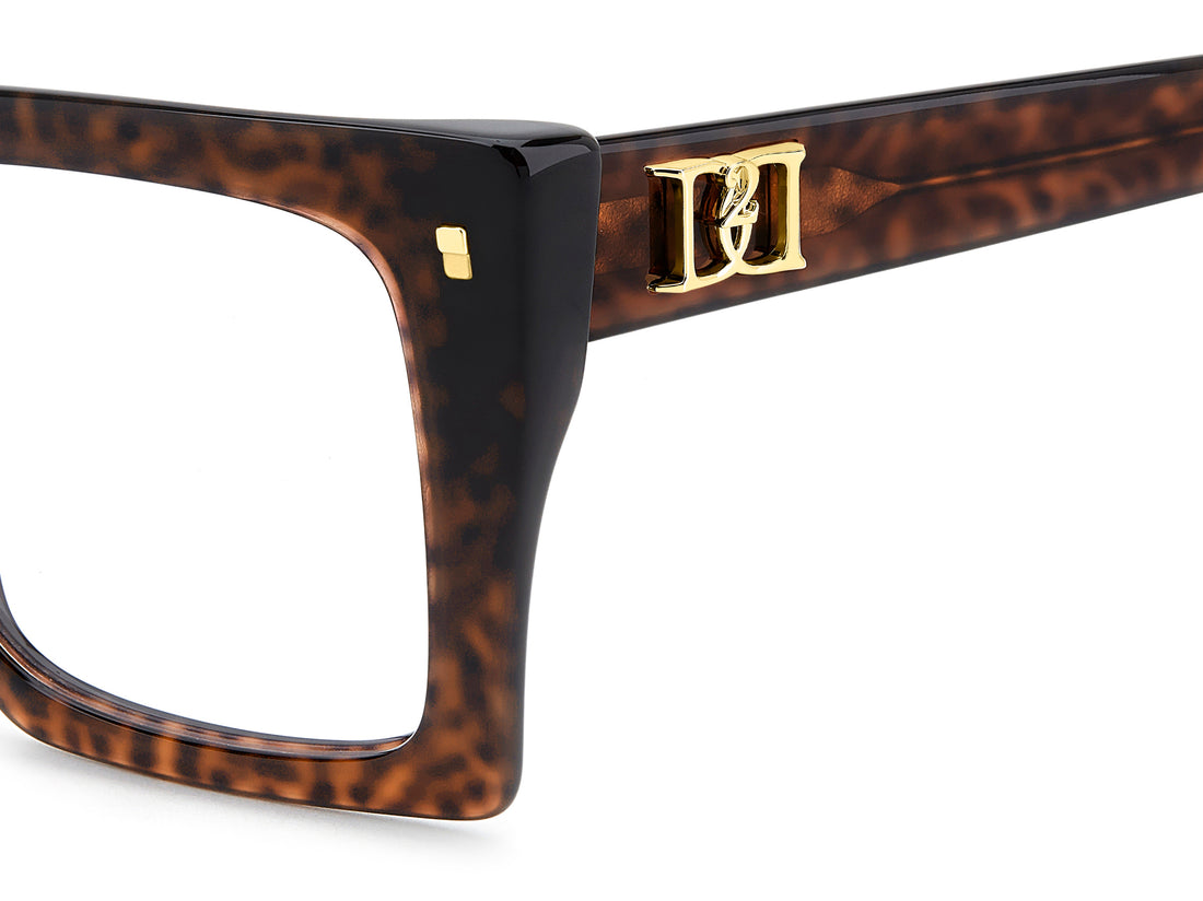 Occhiali da vista dsquared2 d2 0211 086 havana cat eye femenino taglia 52mm - Vista dettagliata