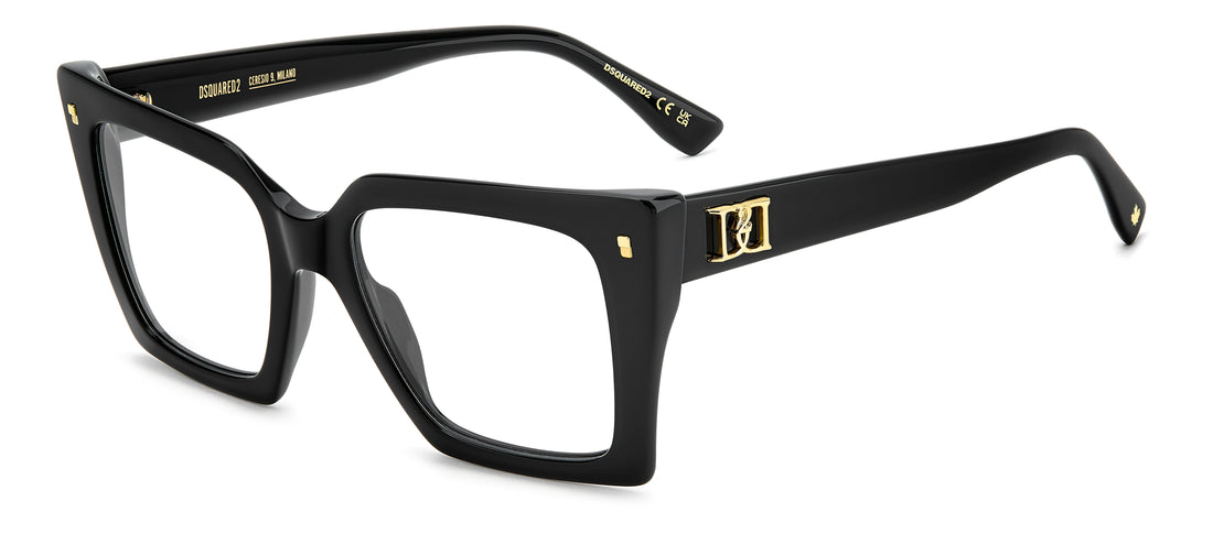 Occhiali da vista dsquared2 d2 0211 807 negro cat eye femenino taglia 52mm - Vista principale