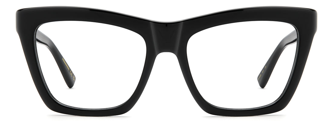 Gafas graduadas dsquared2 d2 0208 807 negro rectangular femenino talla 54mm - Vista de detalle