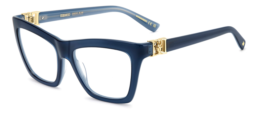 Occhiali da vista dsquared2 d2 0208 zx9 azul rectangular femenino taglia 54mm - Vista principale