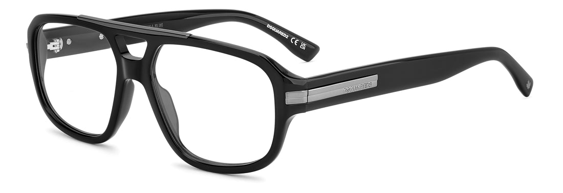 Occhiali da vista dsquared2 d2 0199 ans negro square masculino taglia 56mm - Vista principale