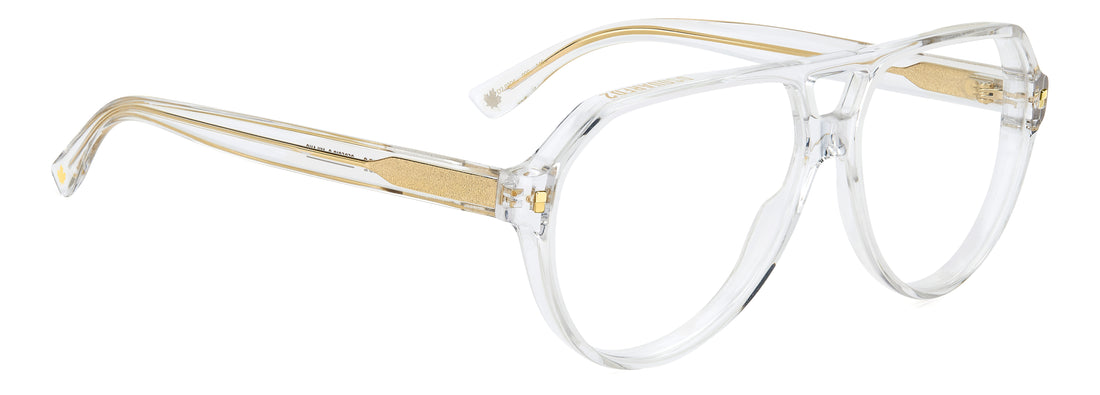Occhiali da vista dsquared2 d2 0204 900 transparente pilot masculino taglia 58mm - Vista dettagliata