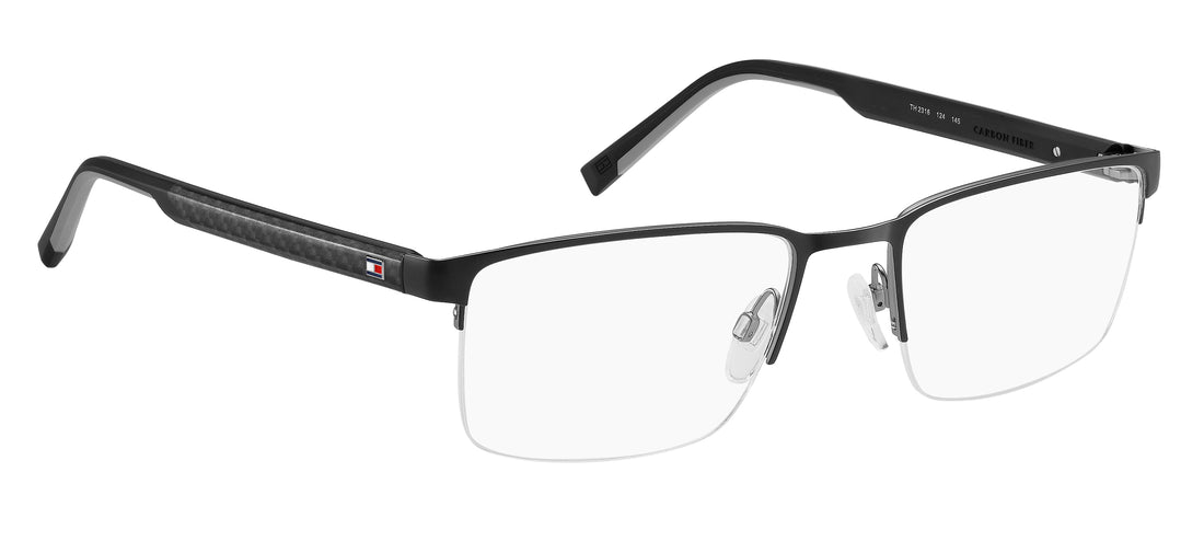 Occhiali da vista tommy hilfiger th 2316 124 negro rectangular masculino taglia 55mm - Vista dettagliata