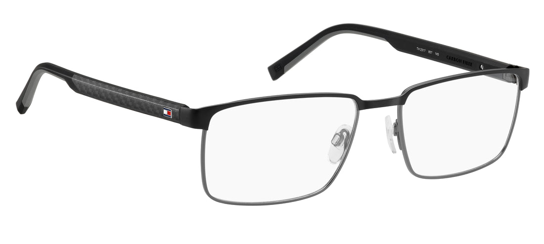 Occhiali da vista tommy hilfiger th 2317 807 negro rectangular masculino taglia 57mm - Vista dettagliata
