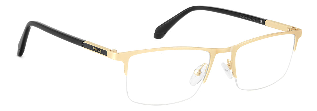 Occhiali da vista polaroid pld d599 aoz dorado rectangular masculino taglia 54mm - Vista dettagliata