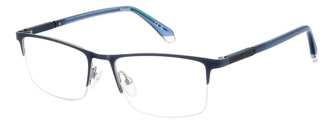 Occhiali da vista polaroid pld d599 ku0 plateado rectangular masculino taglia 54mm - Vista principale