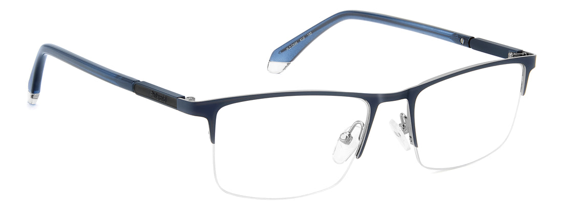 Occhiali da vista polaroid pld d599 ku0 plateado rectangular masculino taglia 54mm - Vista dettagliata