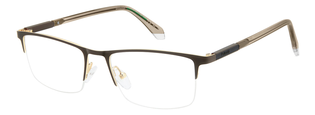 Occhiali da vista polaroid pld d599 ufm dorado rectangular masculino taglia 56mm - Vista principale