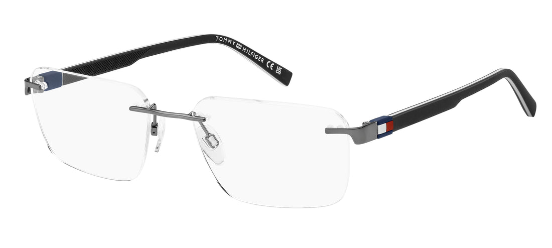 Brillen tommy hilfiger th 2323 kj1 plateado rectangular masculino größe 58mm - Hauptansicht