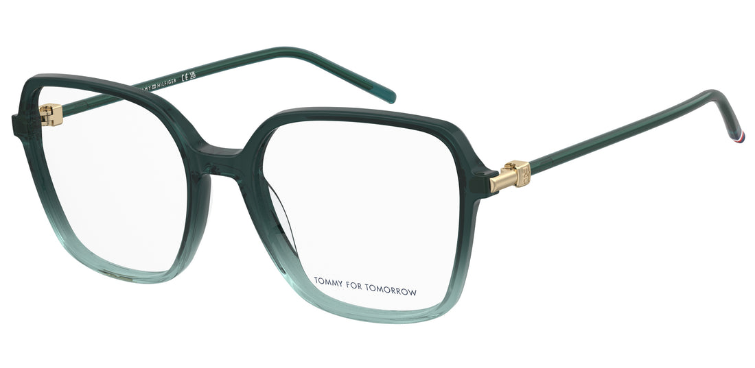 Occhiali da vista tommy hilfiger th 2339 zi9 verde square femenino taglia 52mm - Vista principale