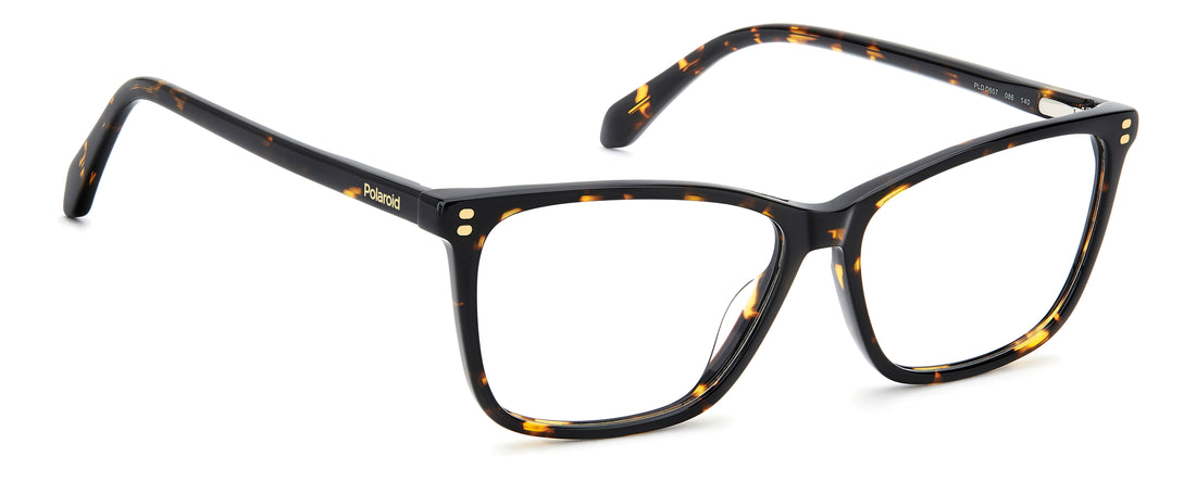 Occhiali da vista polaroid pld d607 086 havana cat eye femenino taglia 56mm - Vista dettagliata