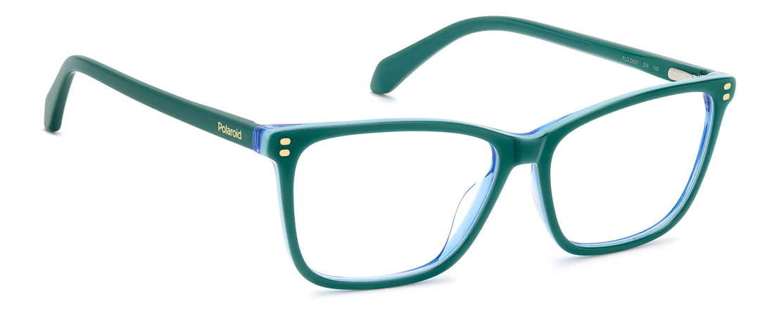 Occhiali da vista polaroid pld d607 zi9 verde cat eye femenino taglia 56mm - Vista dettagliata