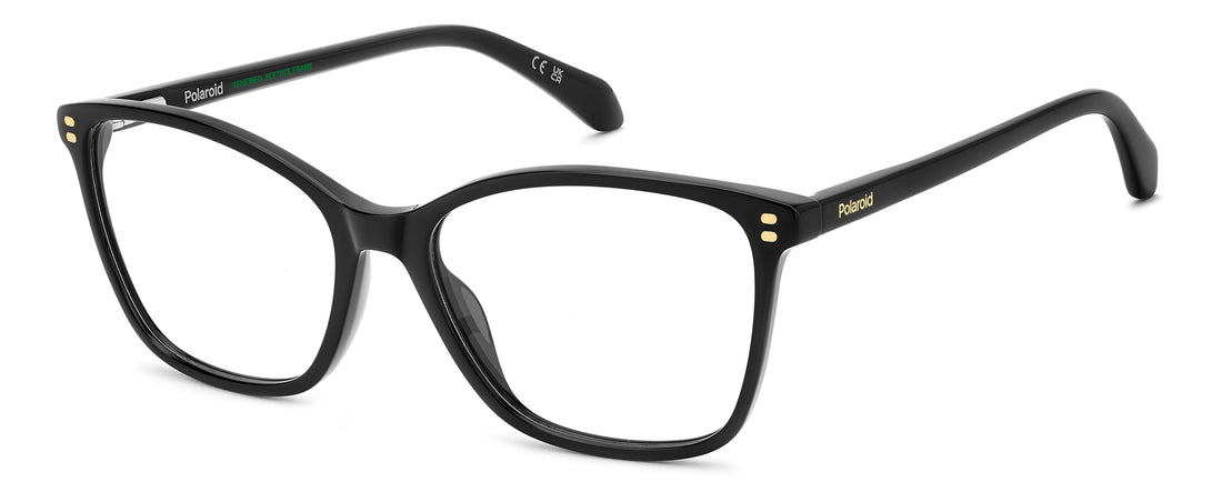 Gafas graduadas polaroid pld d608 807 negro cat eye femenino talla 54mm - Vista principal
