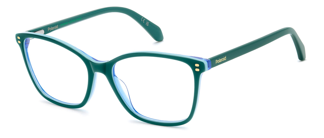 Gafas graduadas polaroid pld d608 zi9 verde cat eye femenino talla 54mm - Vista principal