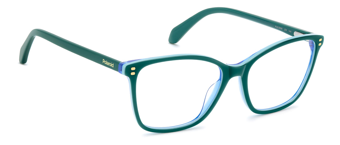 Gafas graduadas polaroid pld d608 zi9 verde cat eye femenino talla 54mm - Vista de detalle