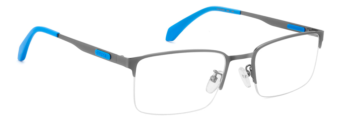 Occhiali da vista polaroid pld d619/g r80 plateado rectangular masculino taglia 56mm - Vista dettagliata