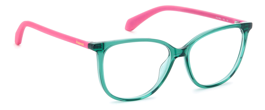 Occhiali da vista polaroid kids pld d853 1ed verde butterfly infantil taglia 50mm - Vista dettagliata