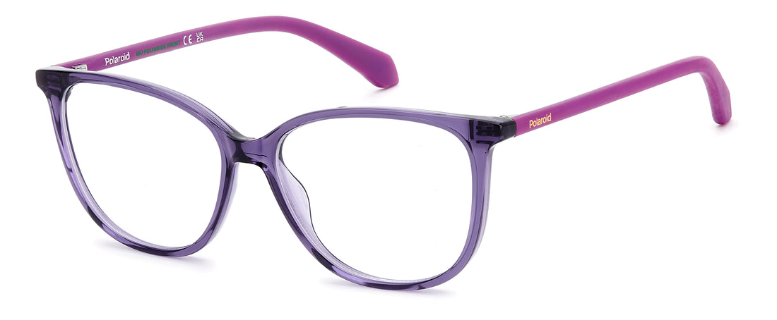 Occhiali da vista polaroid kids pld d853 b3v violeta butterfly infantil taglia 50mm - Vista principale