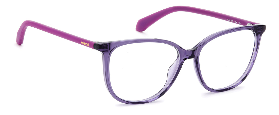 Occhiali da vista polaroid kids pld d853 b3v violeta butterfly infantil taglia 50mm - Vista dettagliata