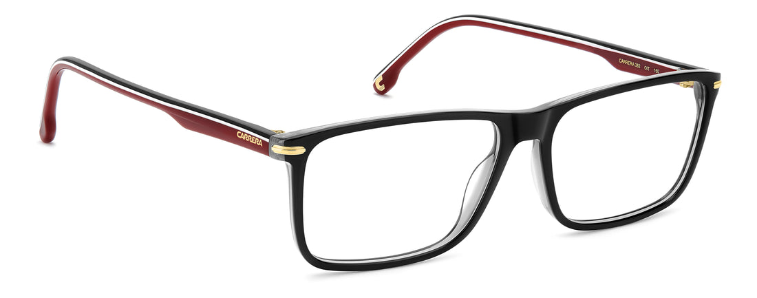 Gafas graduadas carrera 382 oit negro rectangular masculino talla 57mm - Vista de detalle